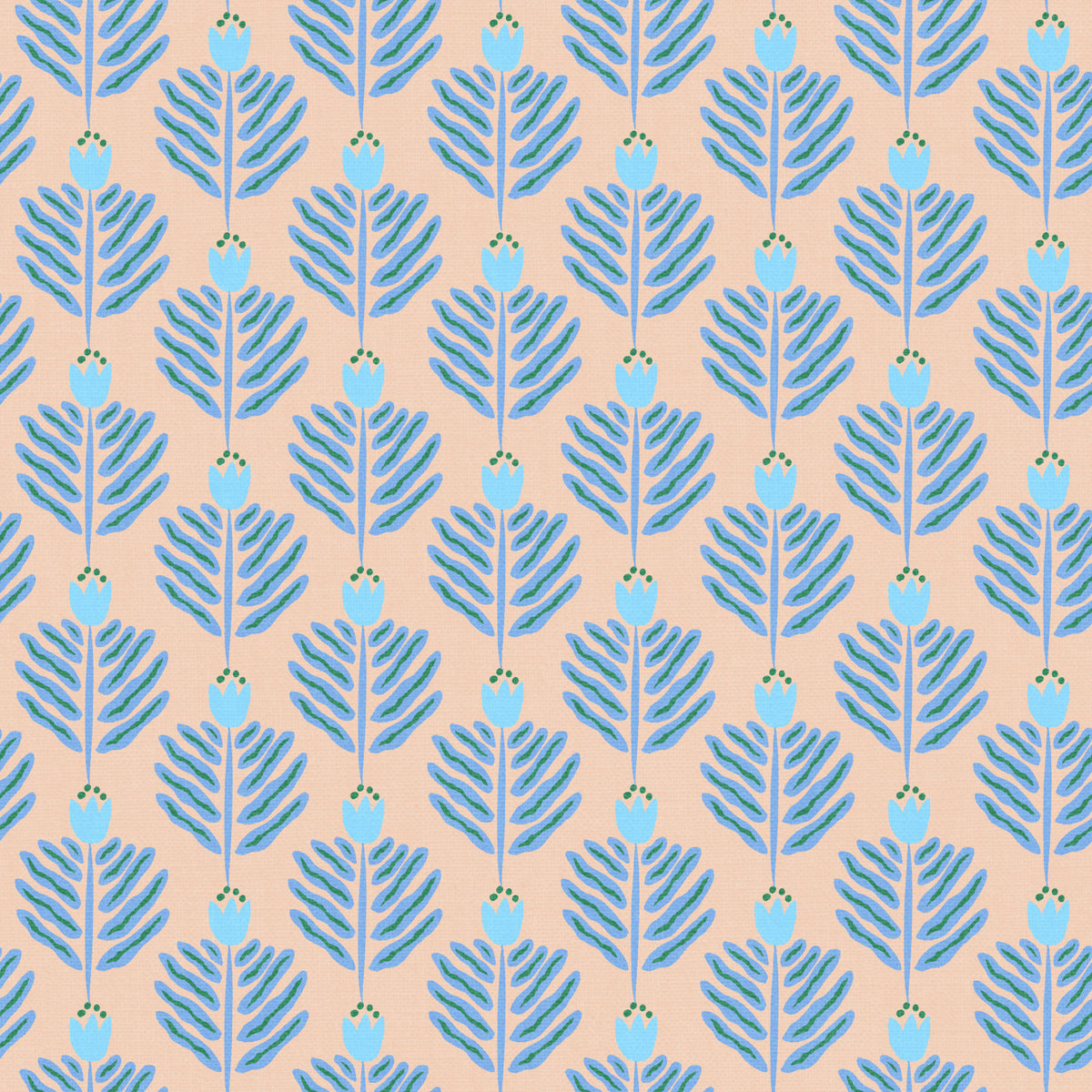 Blue Chunky Plant Jewel Jungle Wallpaper⁠ in your room — zoomed