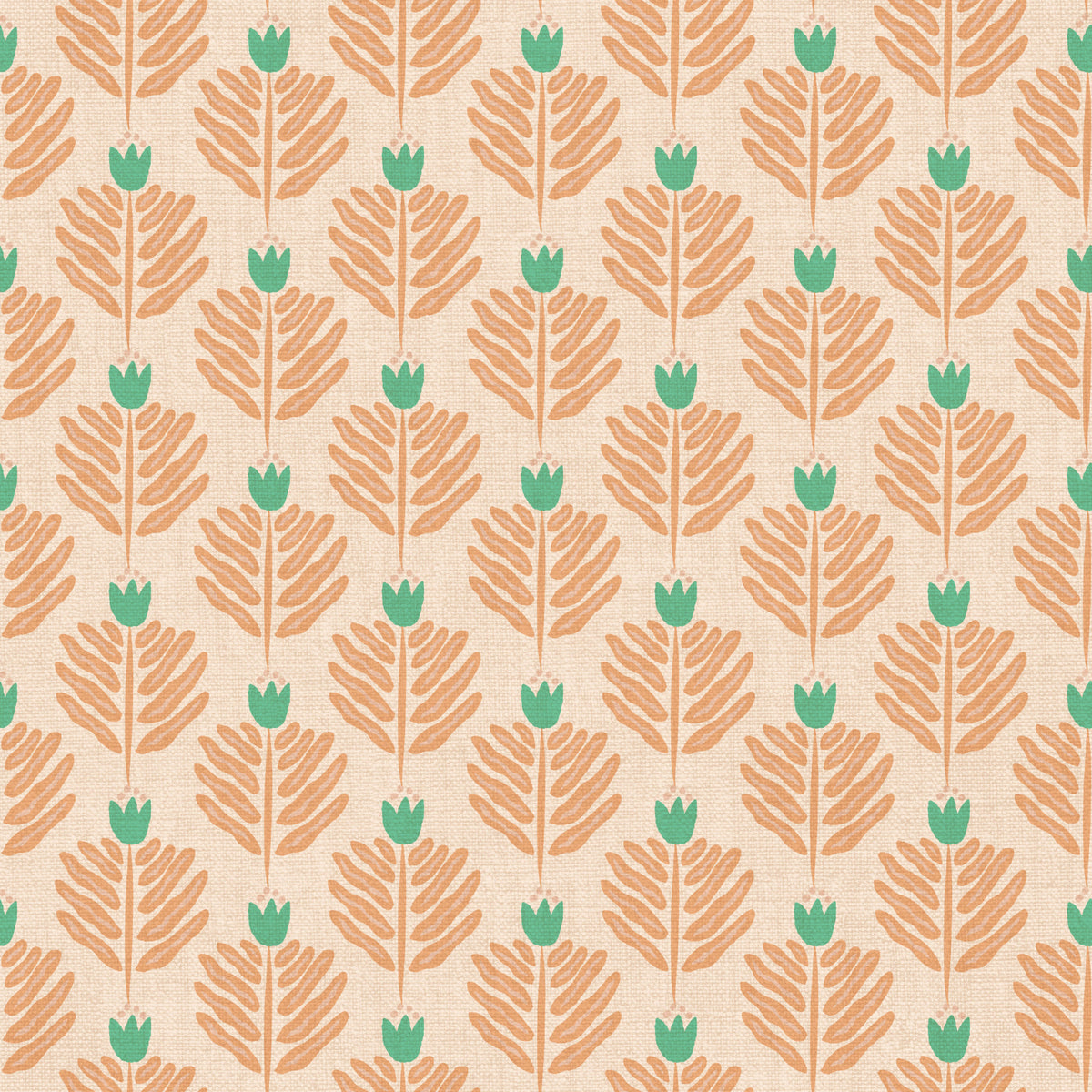 Peach Chunky Plant Jewel Jungle Wallpaper⁠ in your room — zoomed