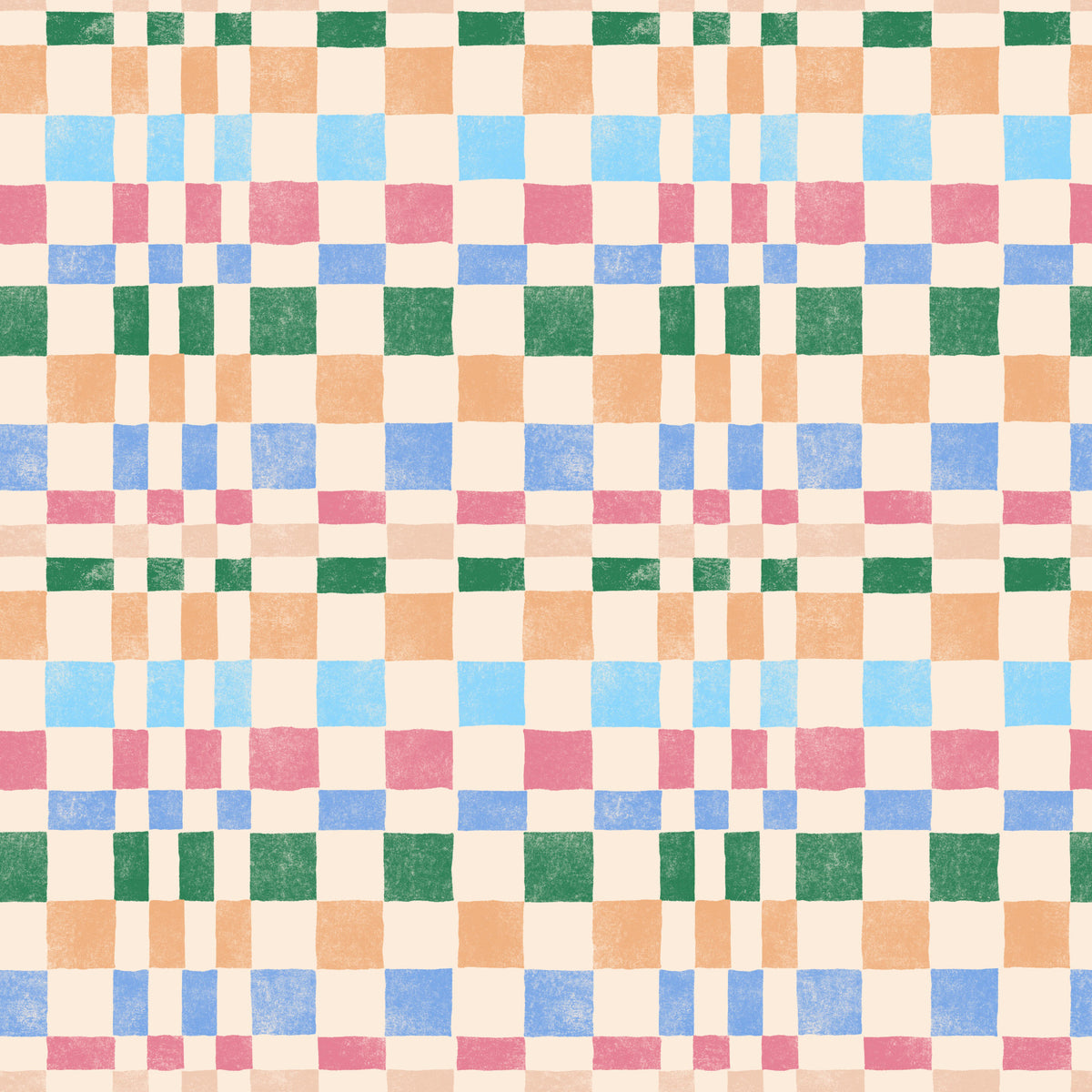 Multicolored Funky Woven Check Jewel Jungle Wallpaper⁠ in your room — zoomed