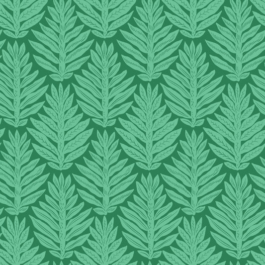 Scallop  Green Leaf Jewel Jungle Wallpaper⁠
