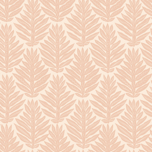 Terracotta Leaf Scallop Jewel Jungle Wallpaper⁠