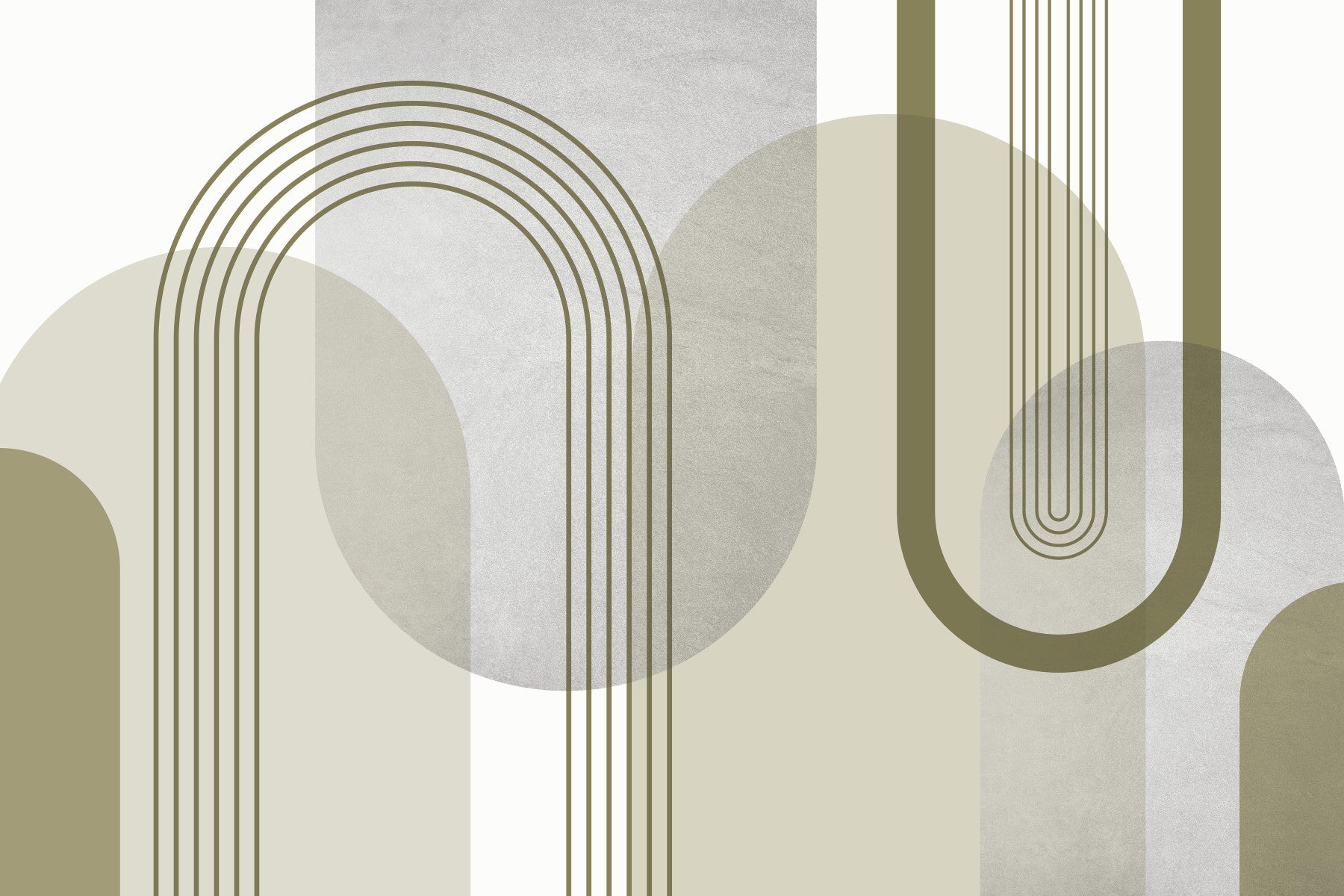 Modern Mid-Century Abstraction Wall Mural
