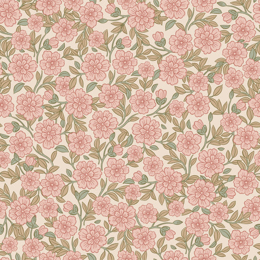 Juno Welcoming Walls Ditsy Peach Floral Wallpaper⁠