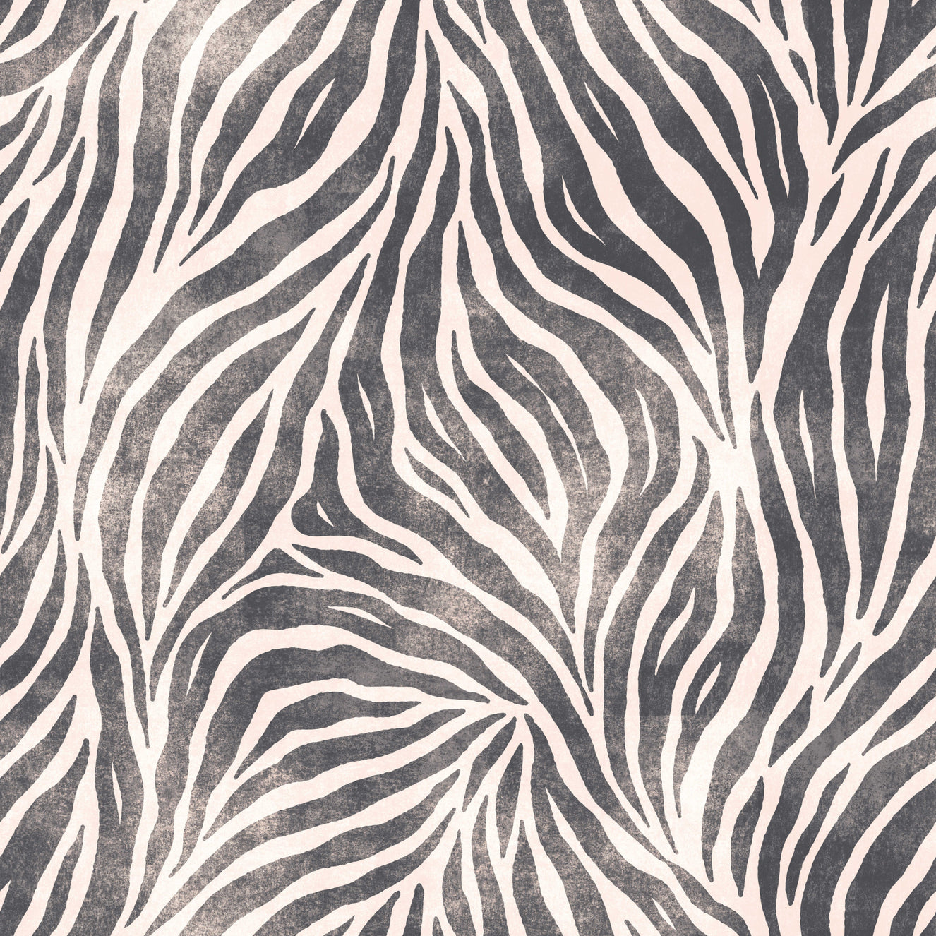 Mono Textured Boho Zebra Print Wallpaper⁠