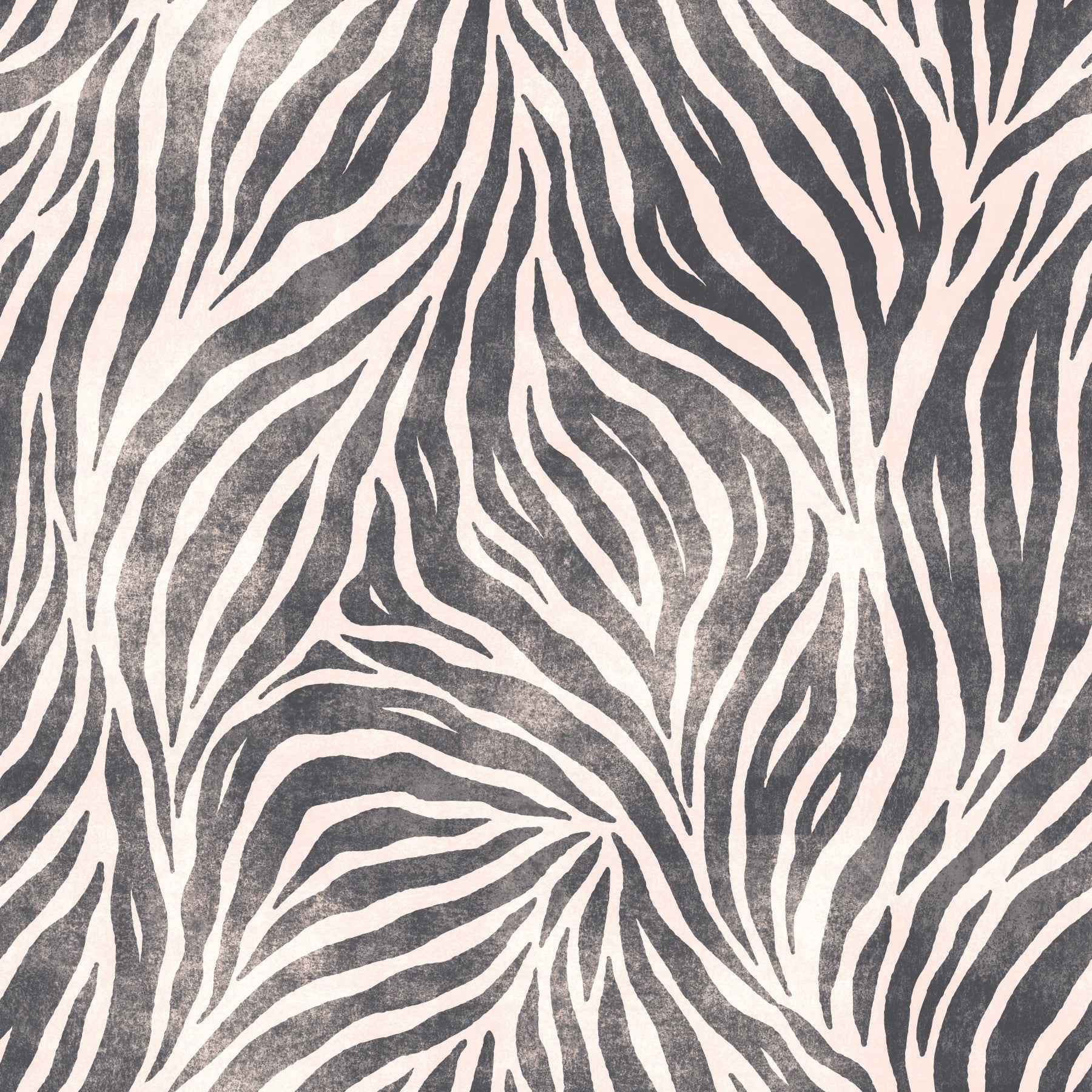 Mono Textured Boho Zebra Print Wallpaper⁠