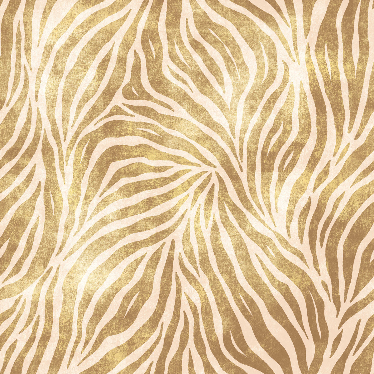 Textured Gold Zebra Print Wallpaper⁠ in your room — zoomed