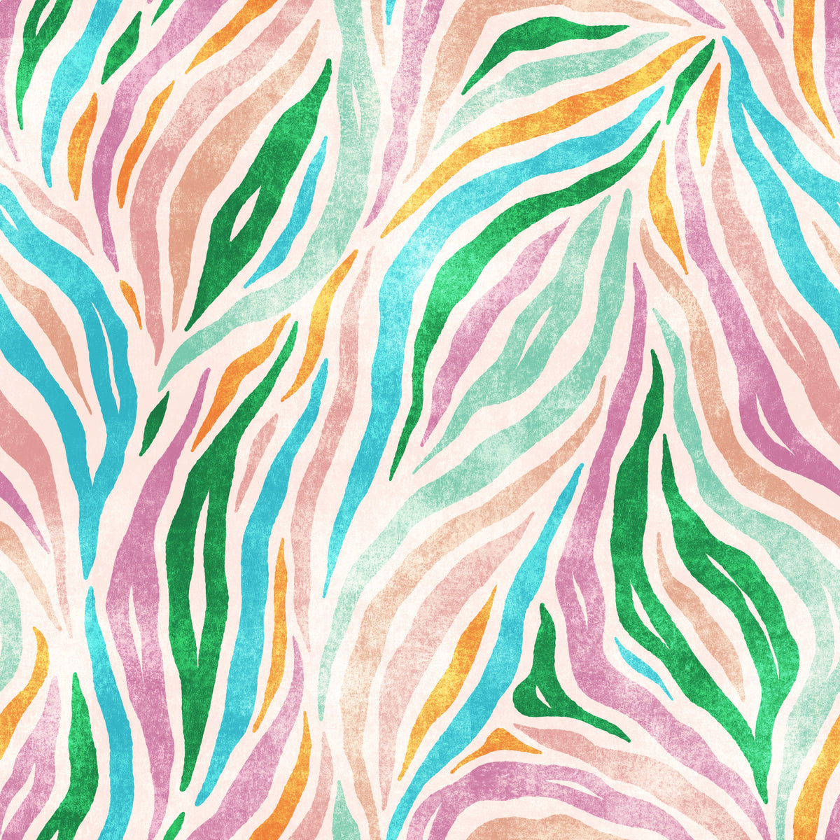 Multicolor Boho Zebra Print Wallpaper⁠ in your room