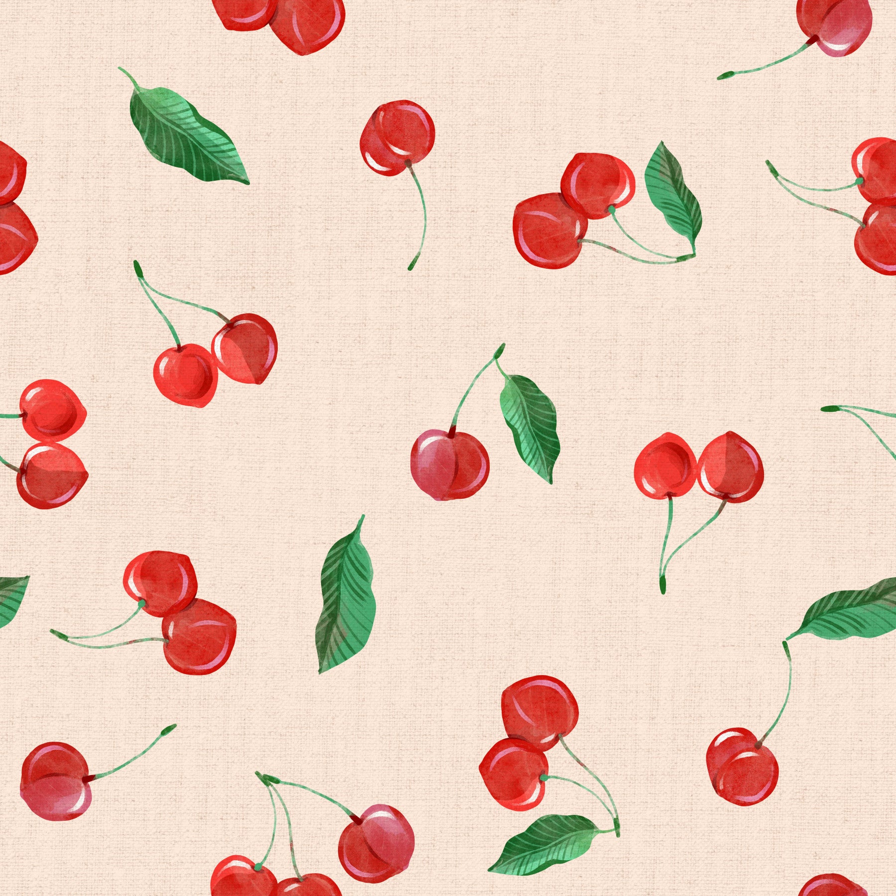 Toss Painterly Cherries  Wallpaper⁠ in your room — zoomed