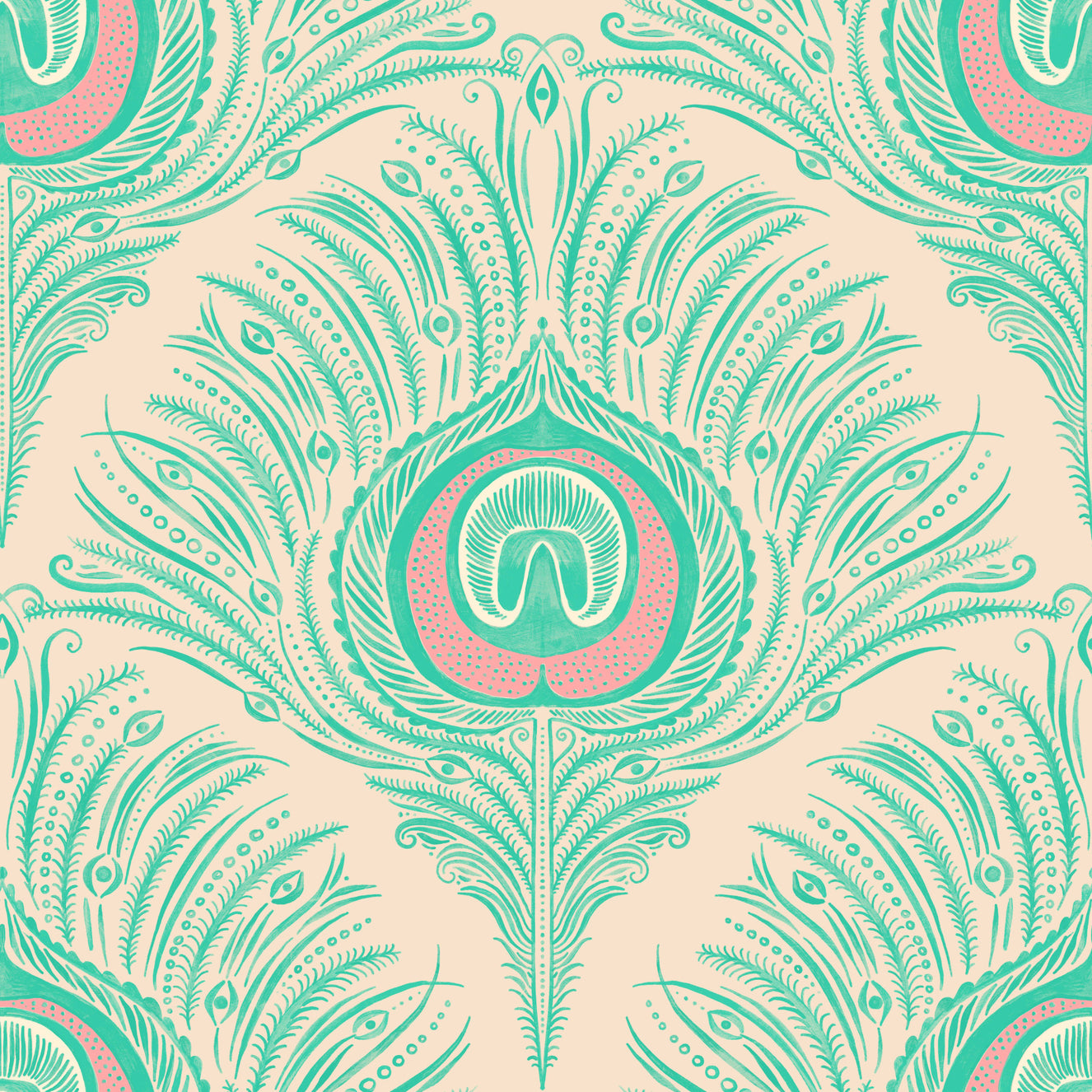 Peacock Plume Wallpaper⁠