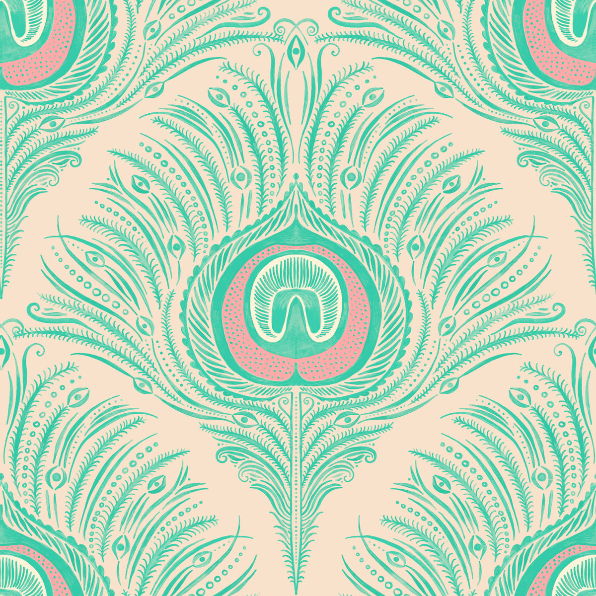 Peacock Plume Wallpaper⁠ in your room