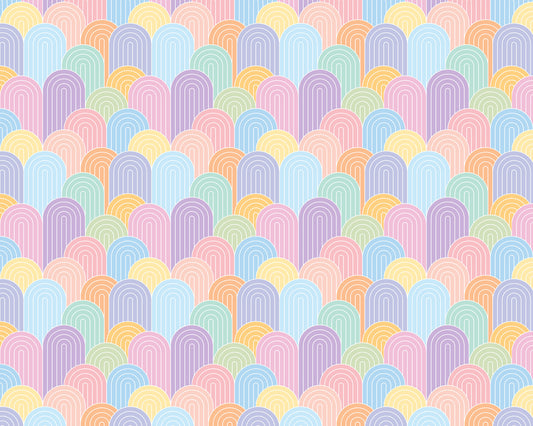 Bright Pastel Rainbows Wall Mural