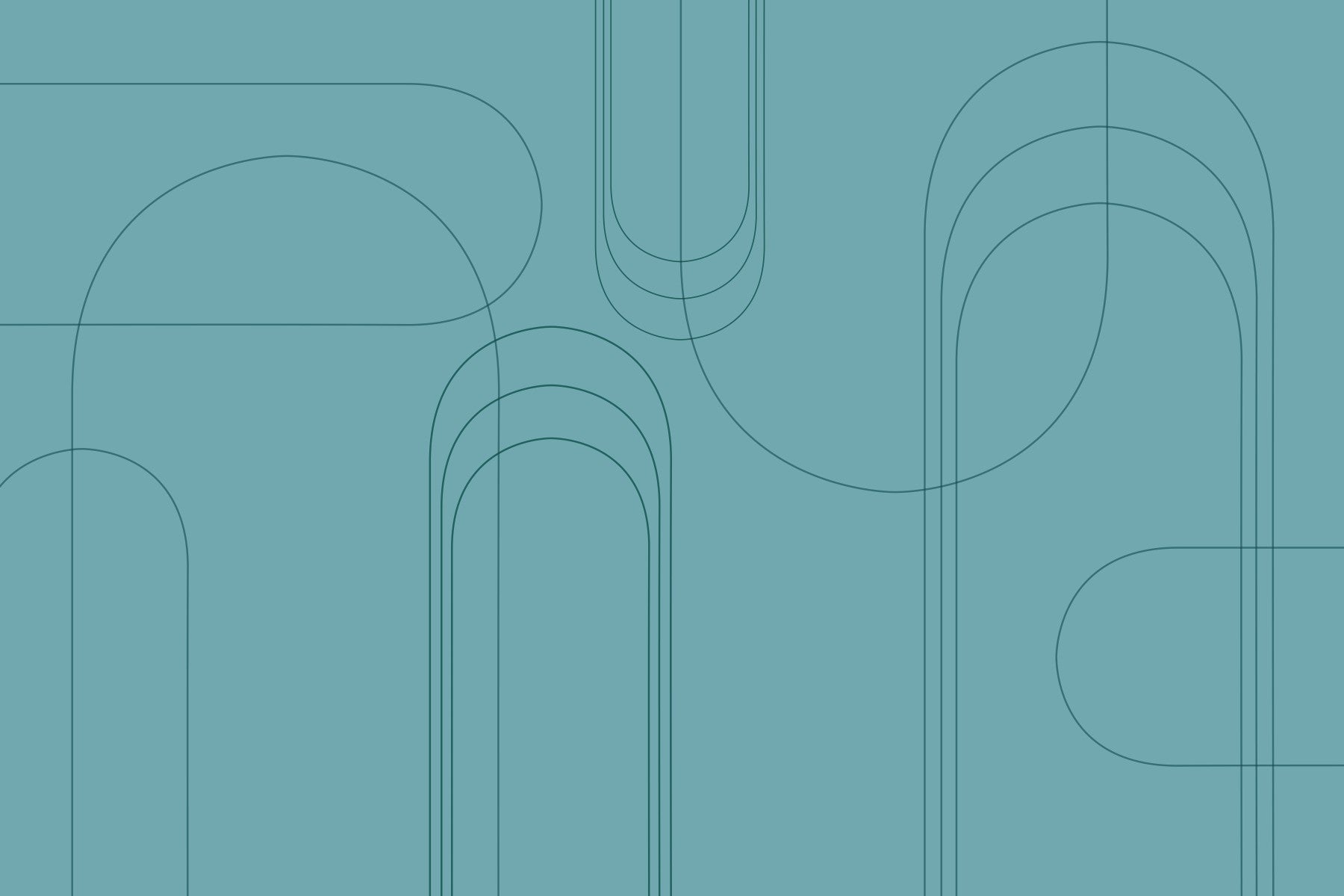Turquoise Abstract Arches Wall Mural in your room — zoomed