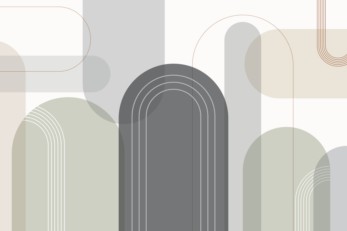 Sophisticated Arches Warm Neutrals Wall Mural in your room