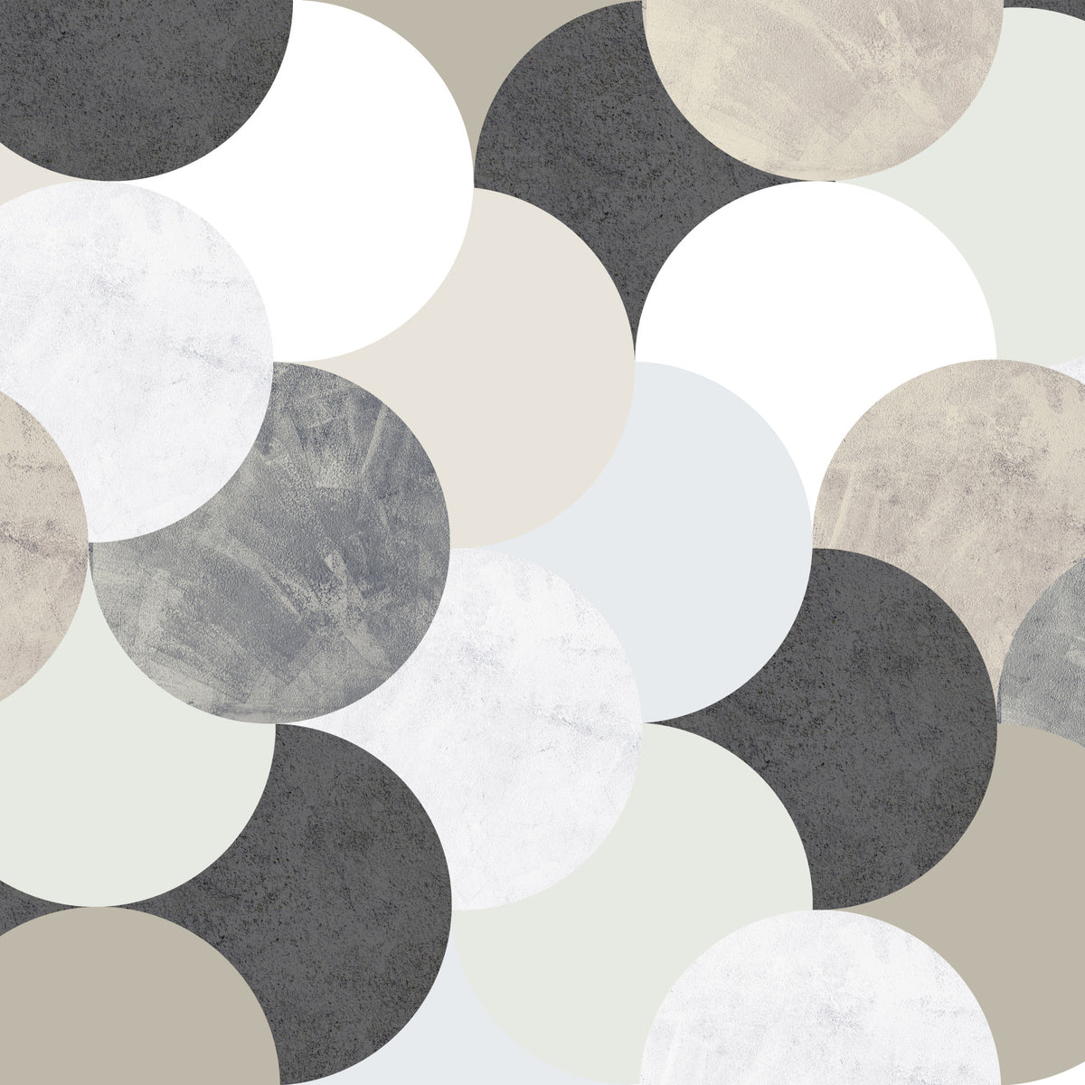 Circle Geometric Wall Mural in your room — zoomed