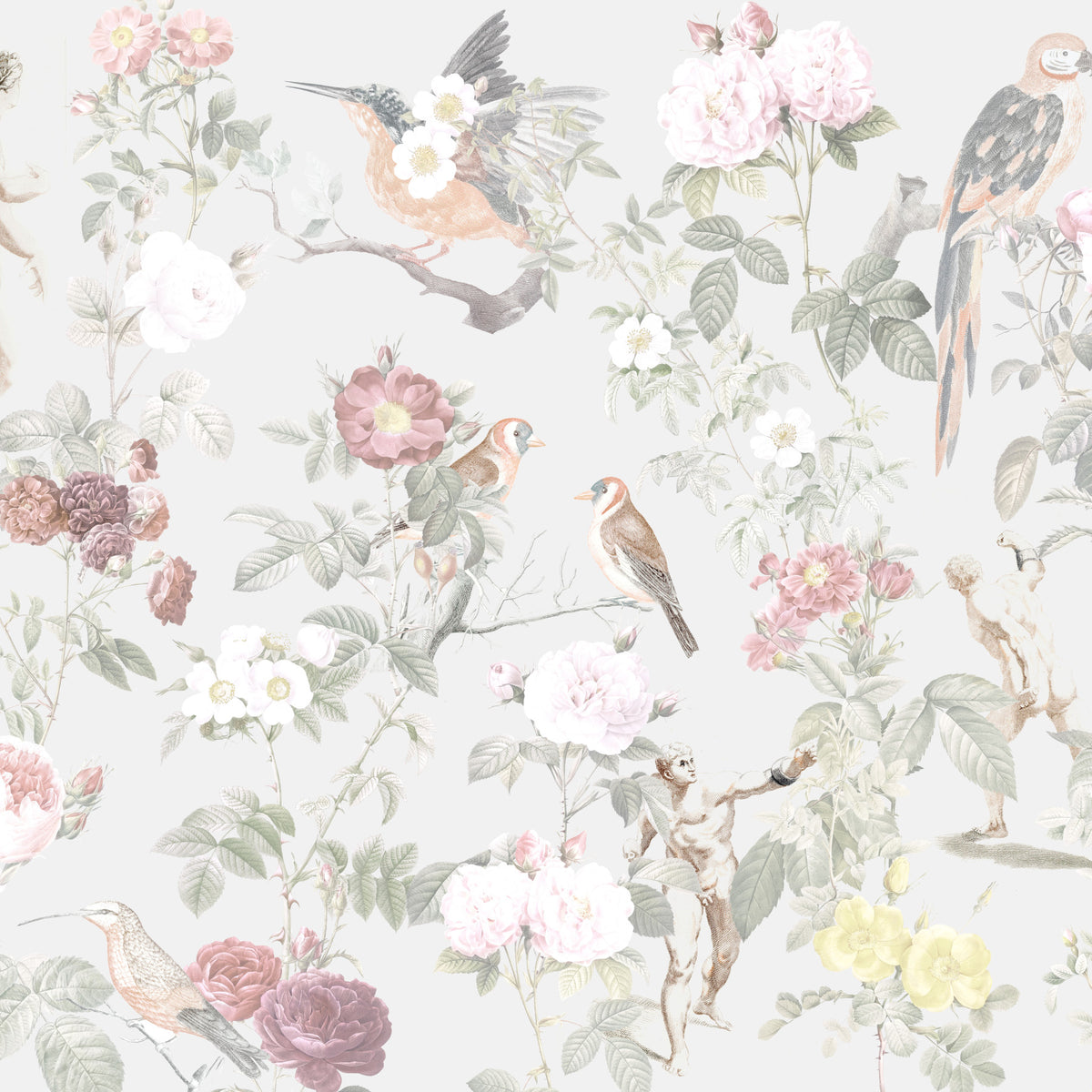 Flowery Wall Mural in your room — zoomed