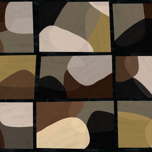 Geometric Stone Wall Mural