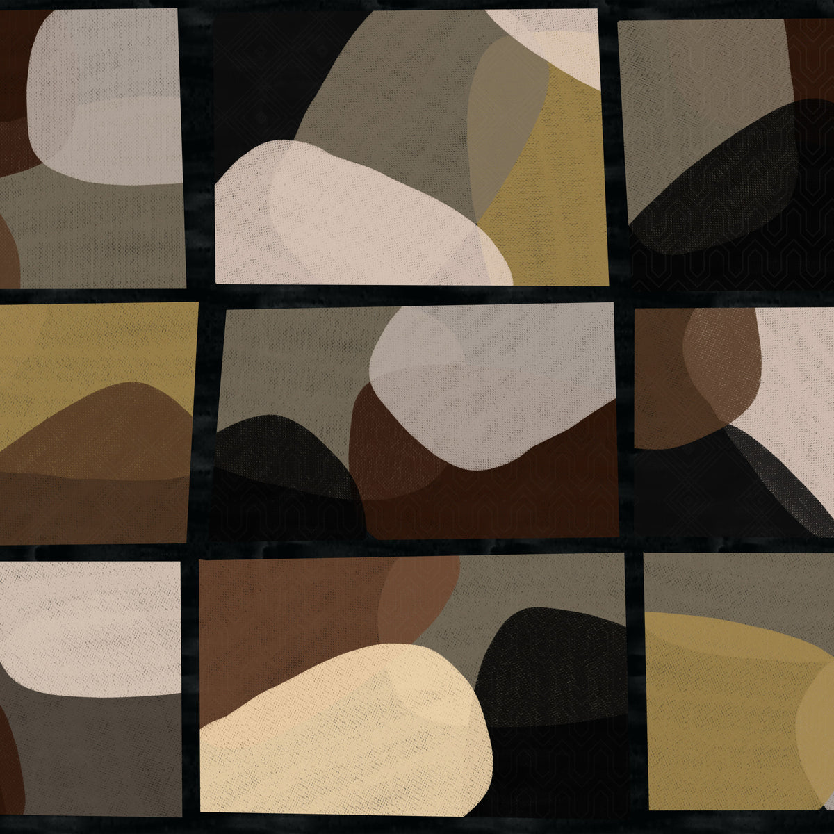 Geometric Stone Wall Mural in your room — zoomed