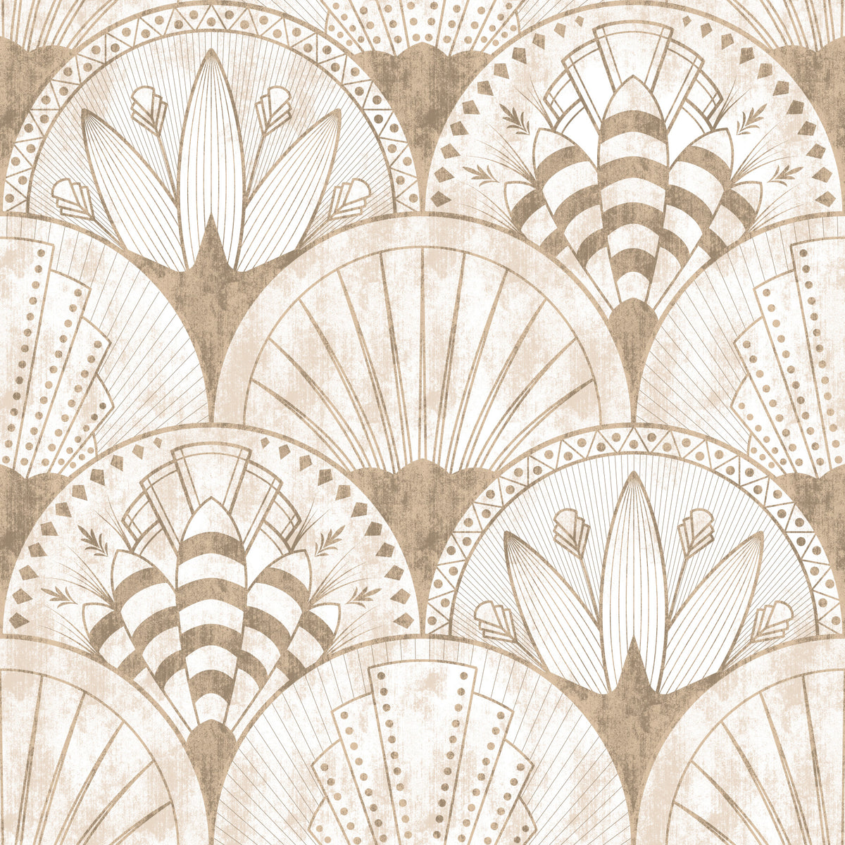 Art Deco Fans on white Wallpaper⁠ in your room