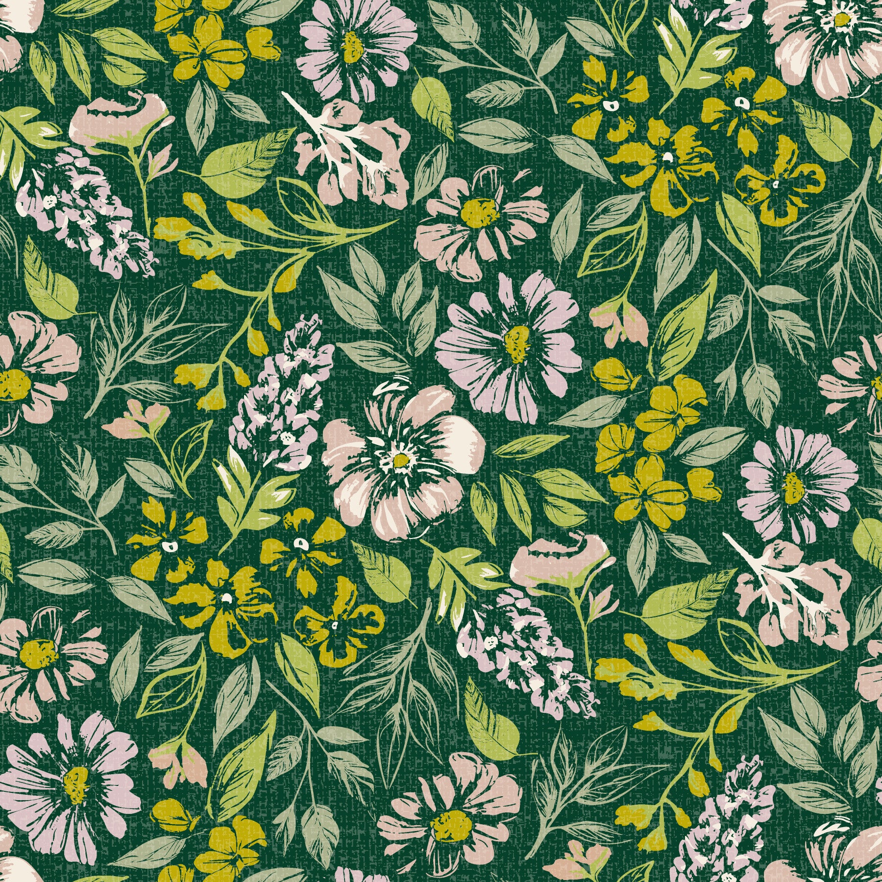 Deep green heritage wall mural

