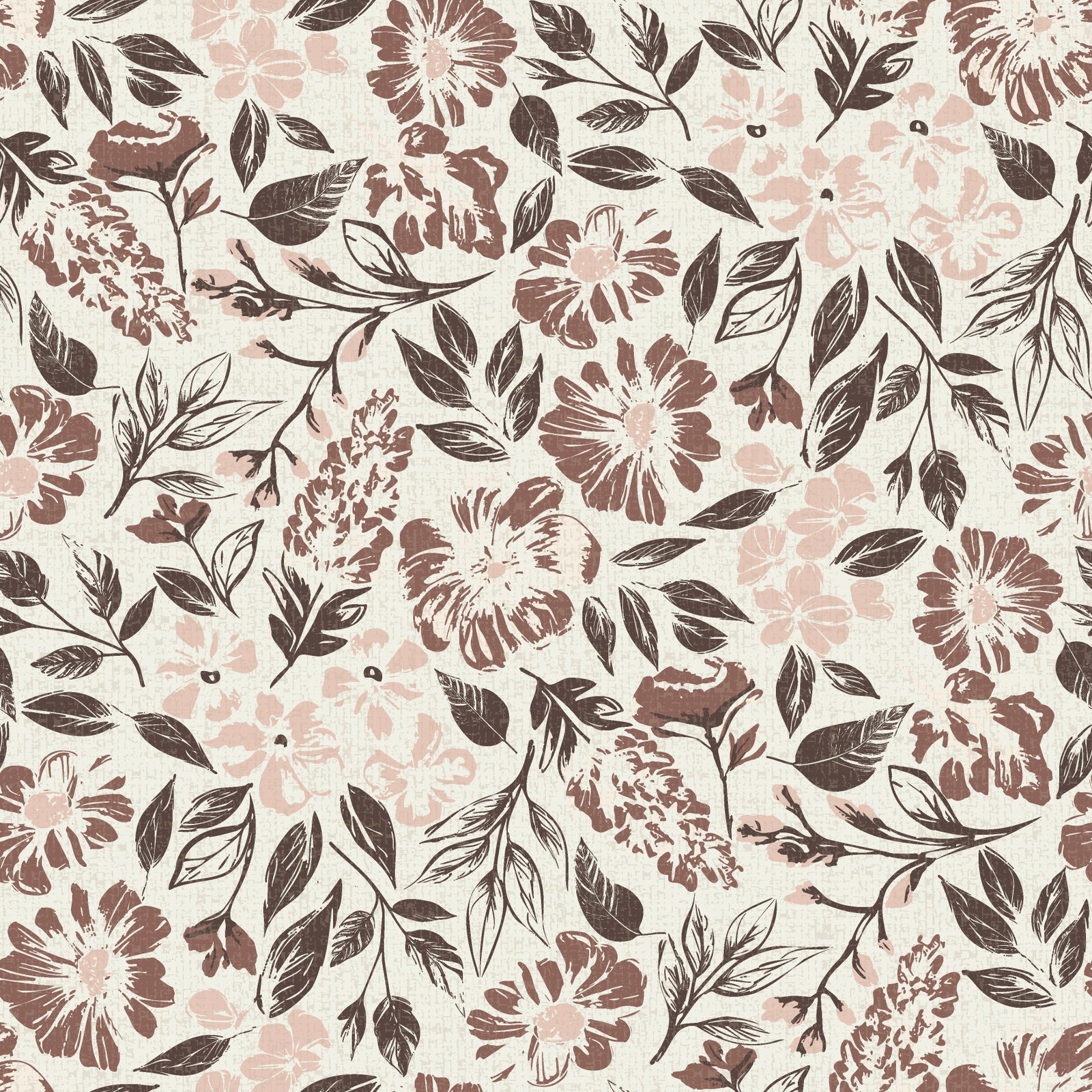 Rustic Floral Tapestry Neutral Tones Wallpaper⁠ in your room