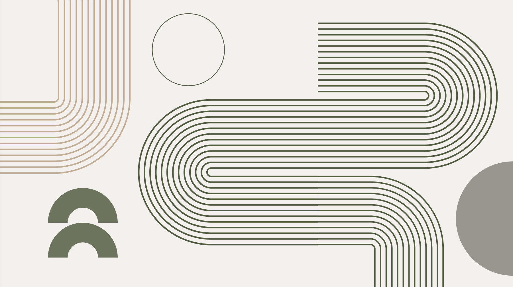 Minimalist Retro Flow Wall Mural
