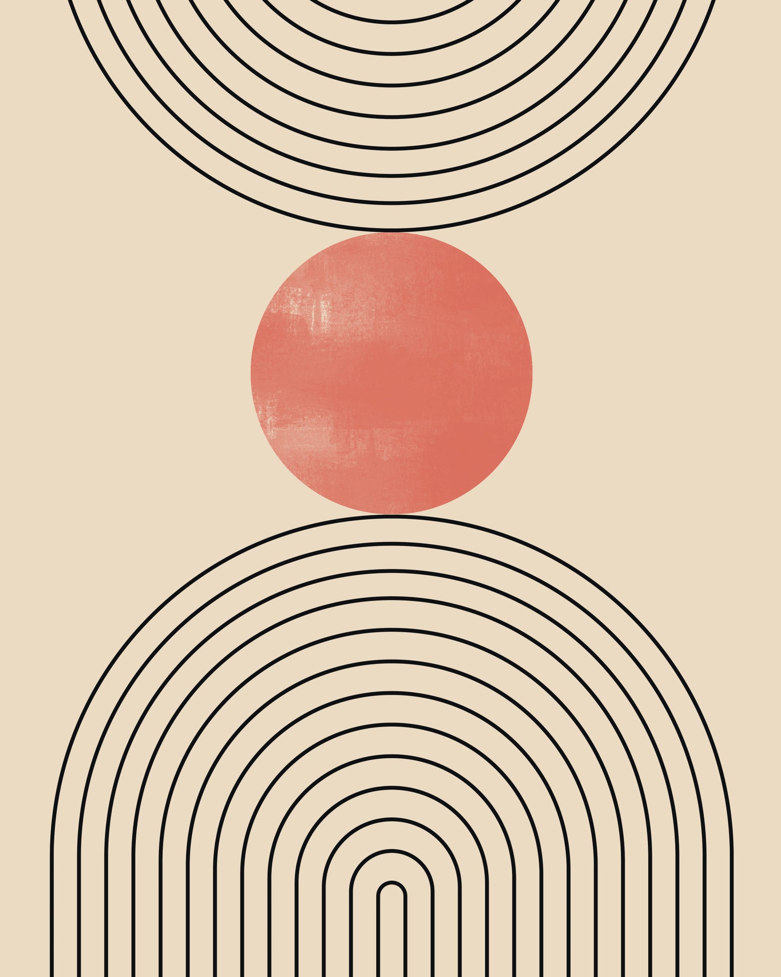 Mid-Century Modern Minimalism Wall Mural