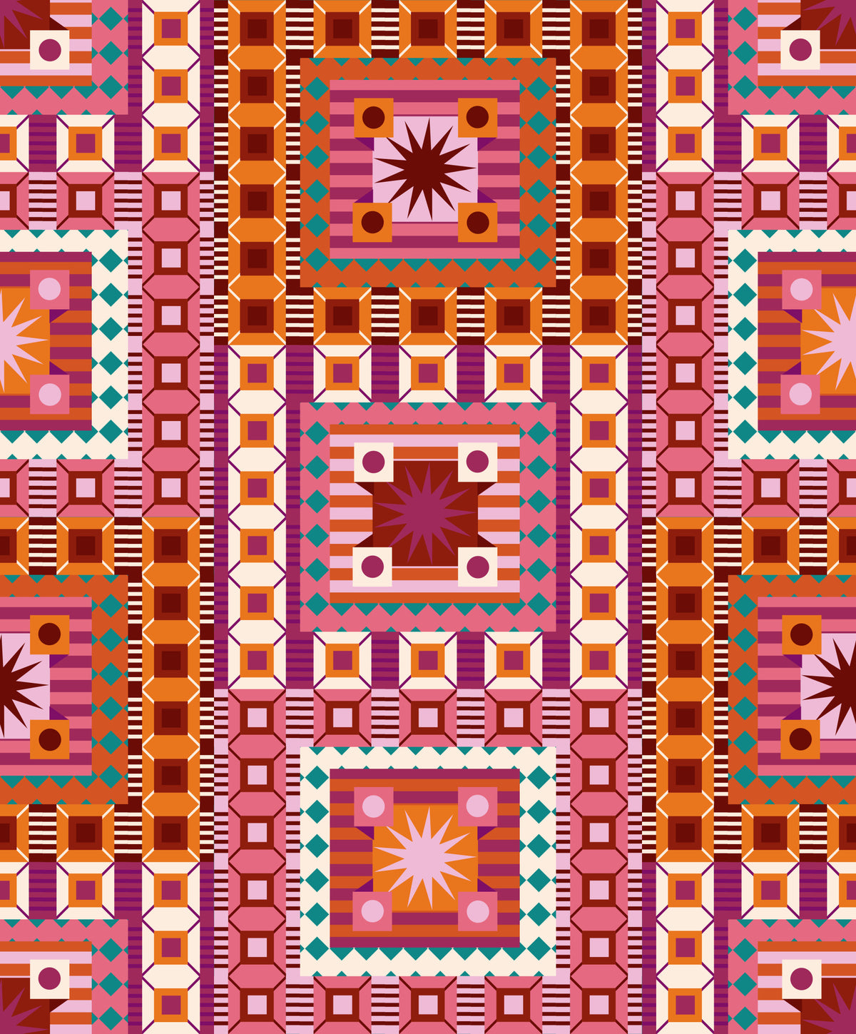 Crimson & Orange Burst Wallpaper⁠ in your room