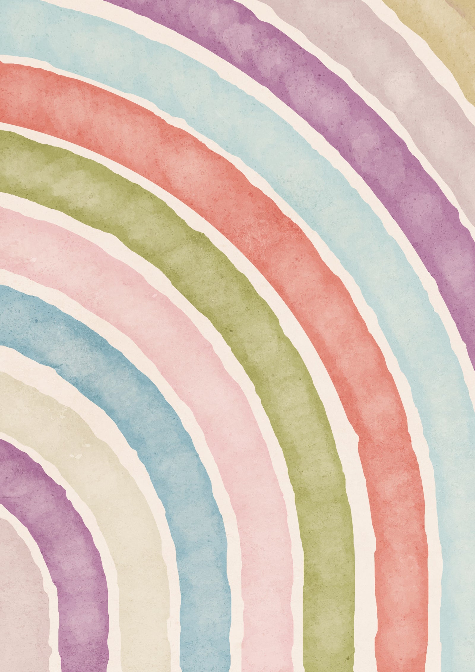 Modern Minimalist Rainbow Wall Mural in your room