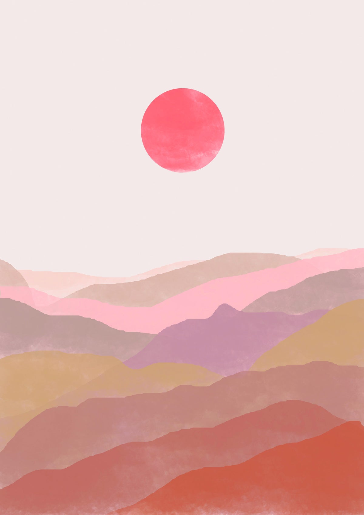 Terracotta Hills Wall Mural in your room
