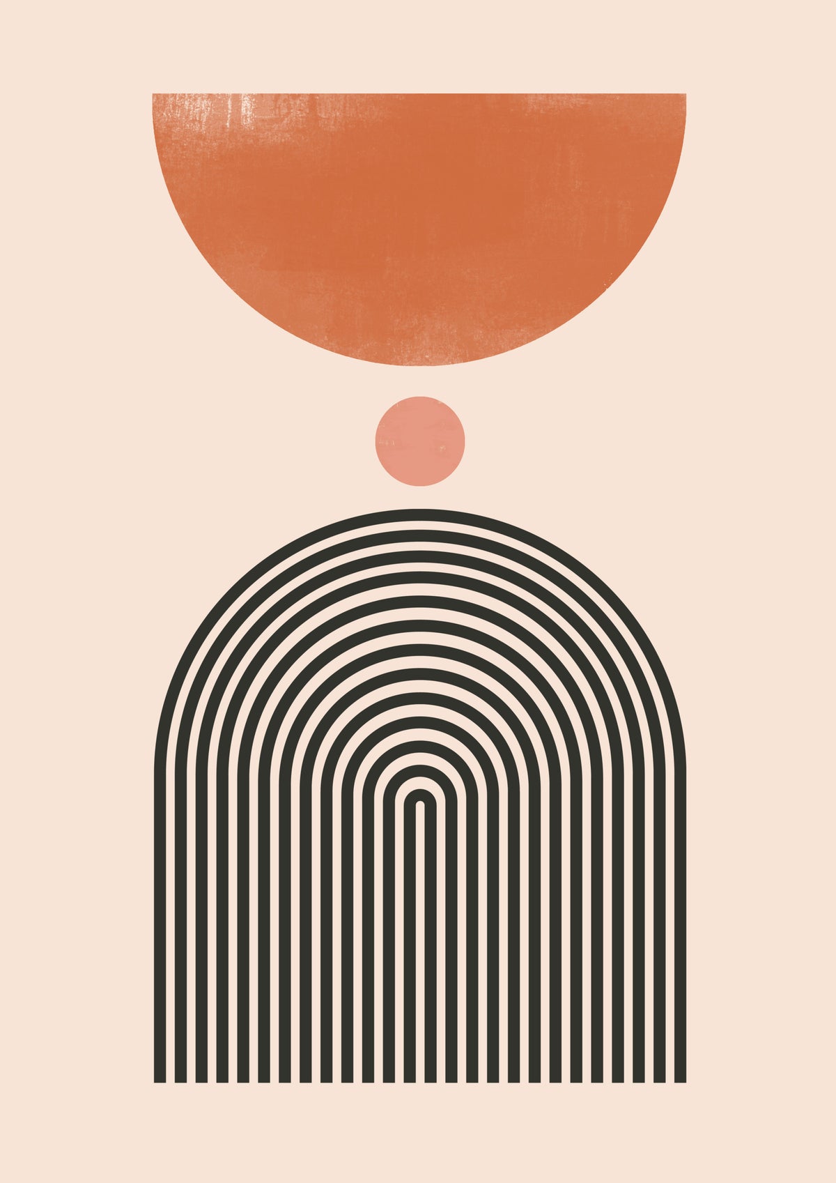 Mid-Century Modern Arch Wall Mural