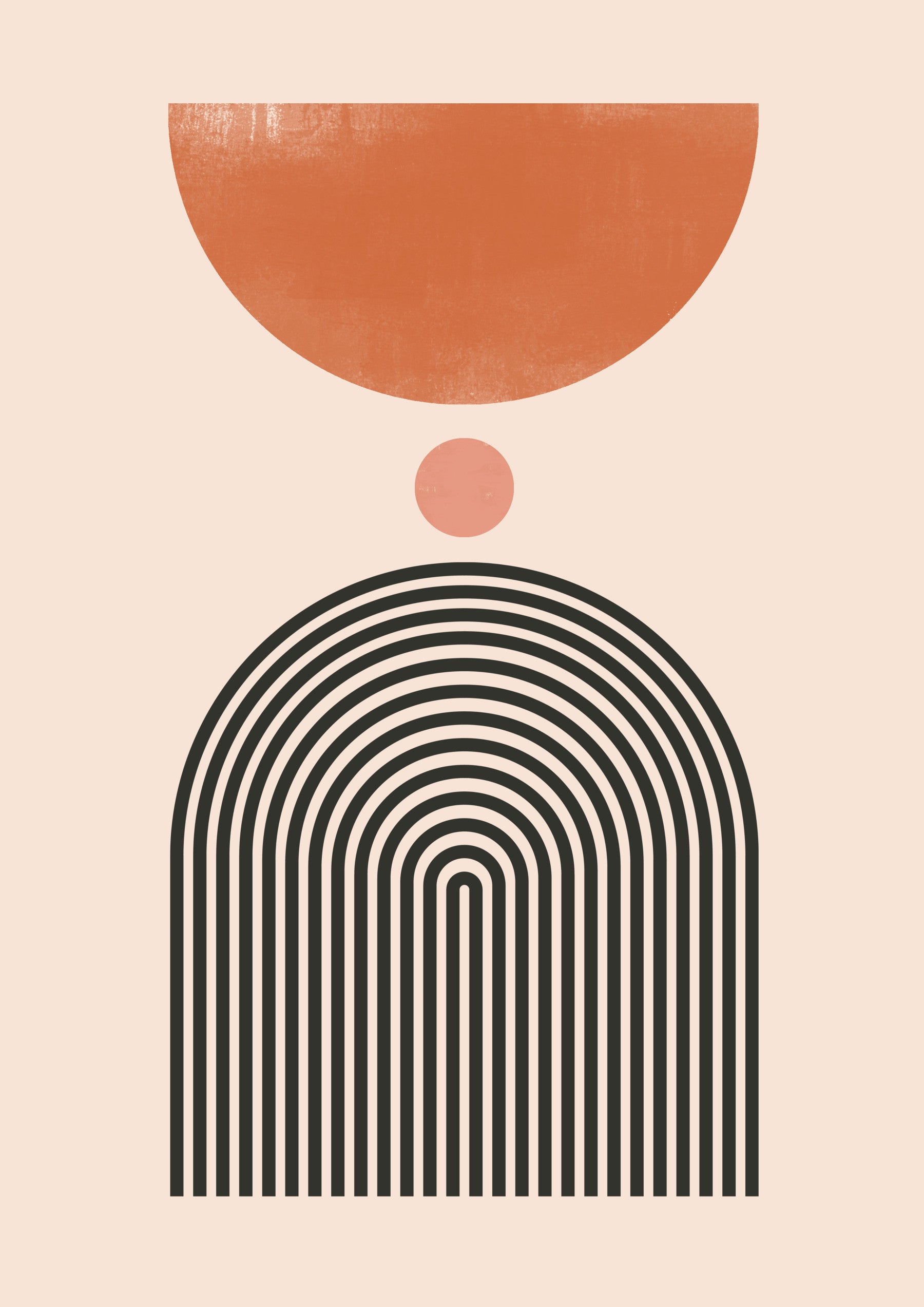 Mid-Century Modern Arch Wall Mural