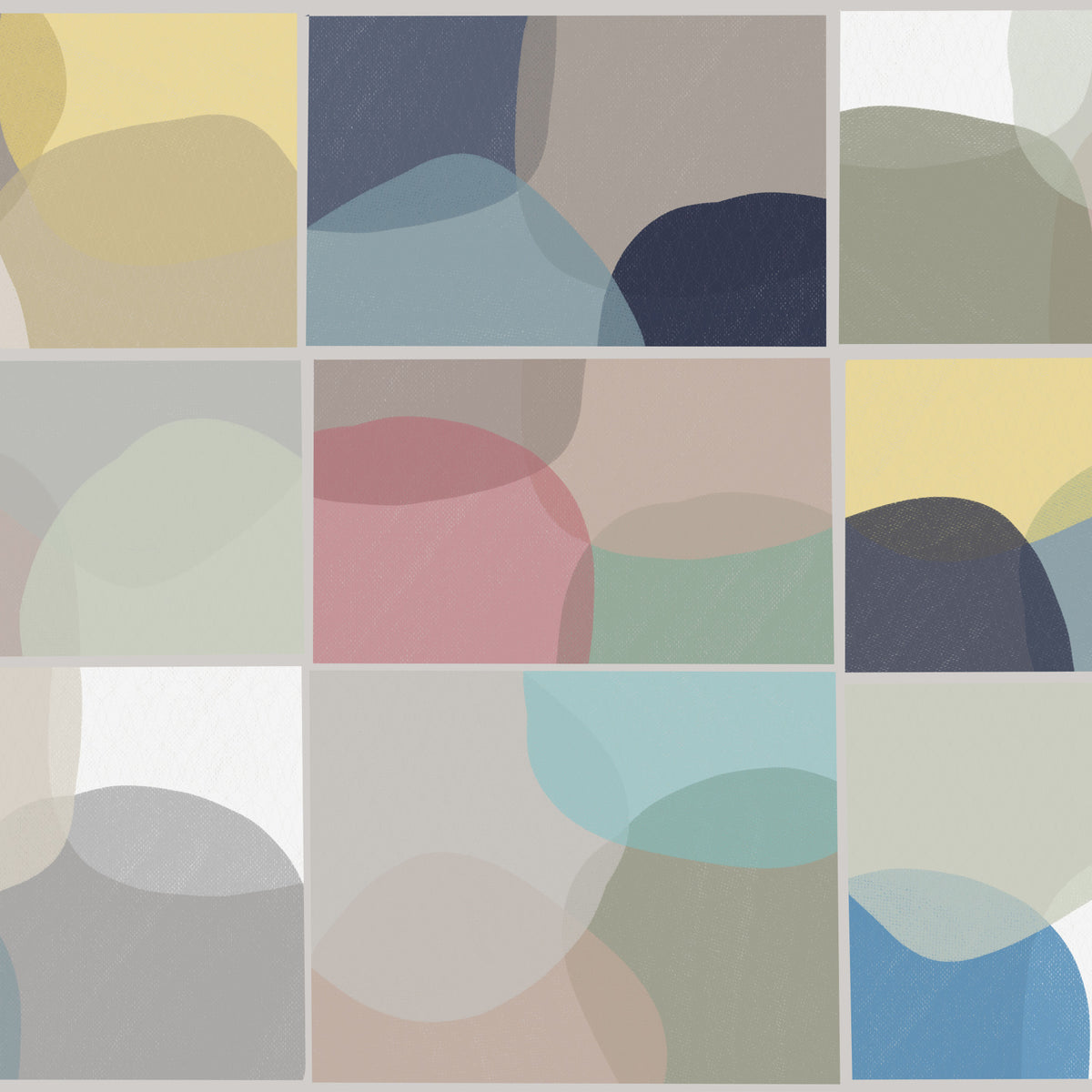 Multicolor Geometric Stone Wall Mural in your room — zoomed