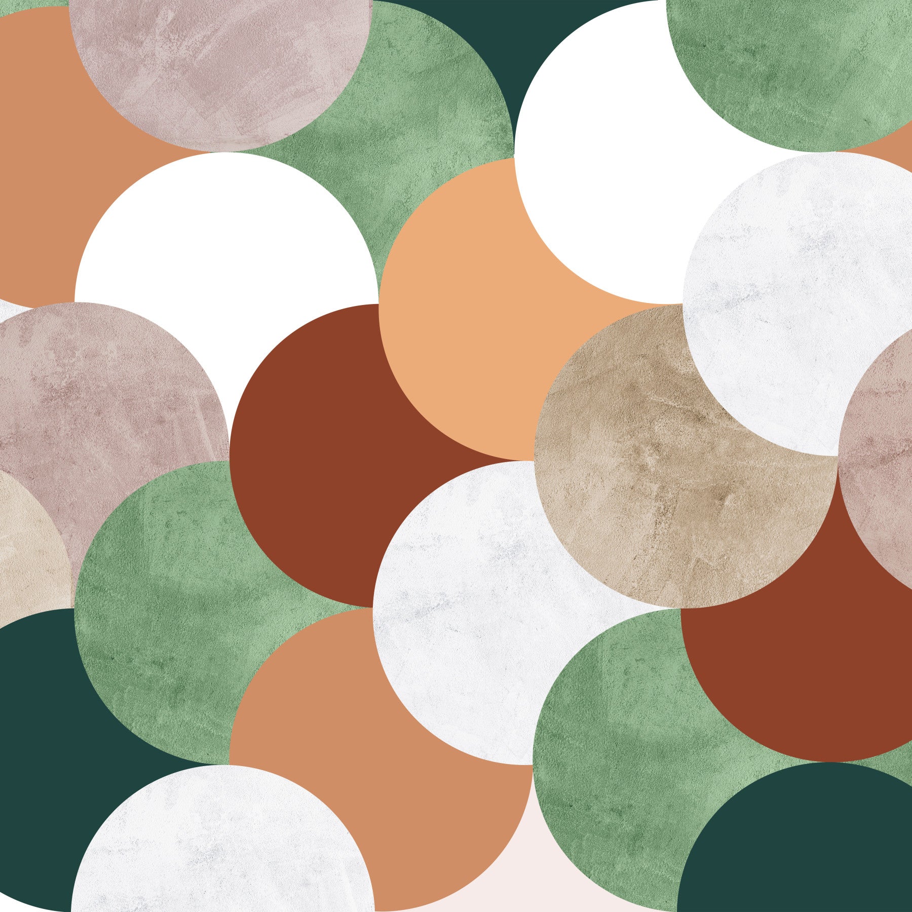 Mid Century Modern Wall Mural in your room — zoomed