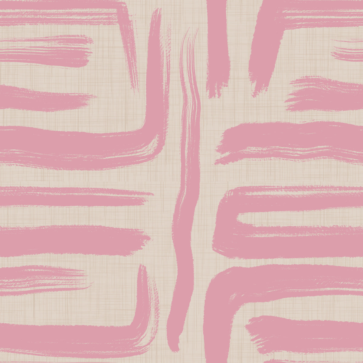 Blush Brushstrokes - Abstract Mid Century Modern Wallpaper⁠ in your room — zoomed