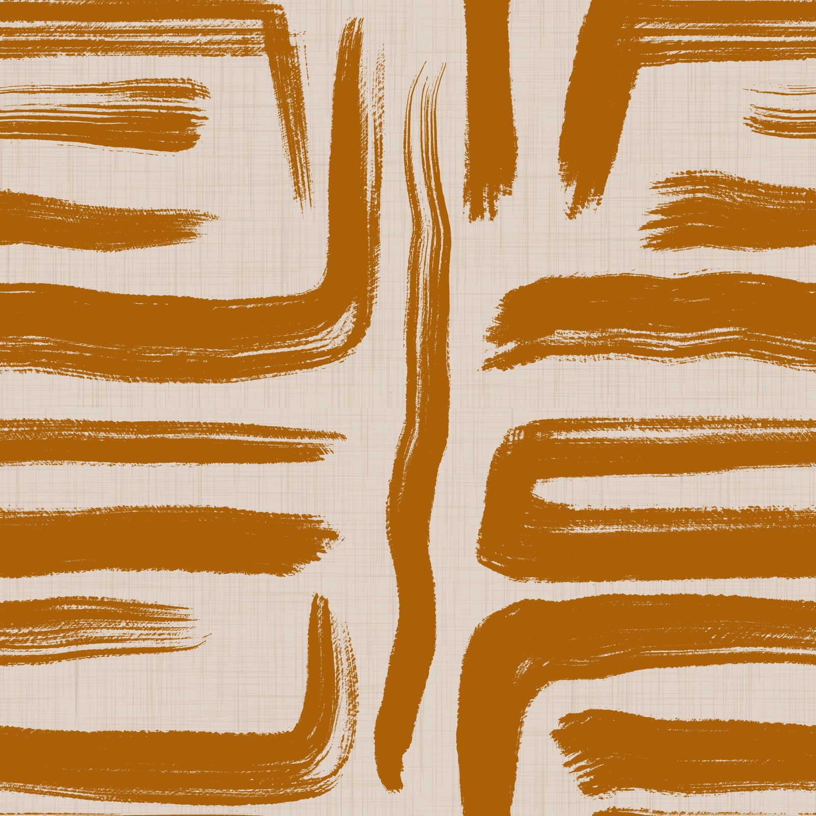 Amber Brushstrokes - Abstract Mid Century Modern Wallpaper⁠ in your room