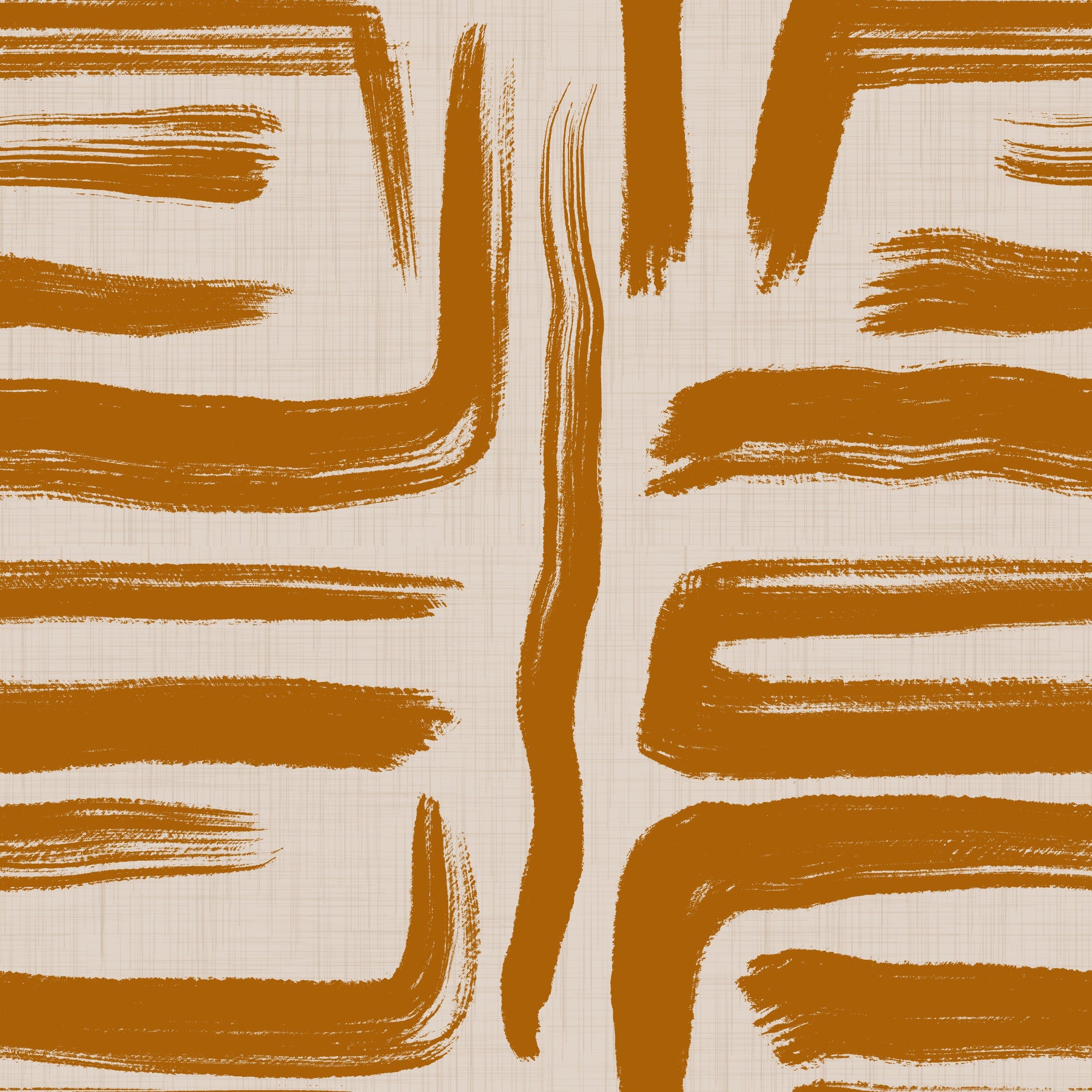 Amber Brushstrokes - Abstract Mid Century Modern Wallpaper⁠ in your room — zoomed