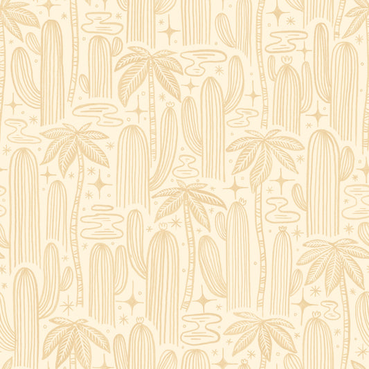 Saguaro Starlight Offwhite white Wallpaper⁠