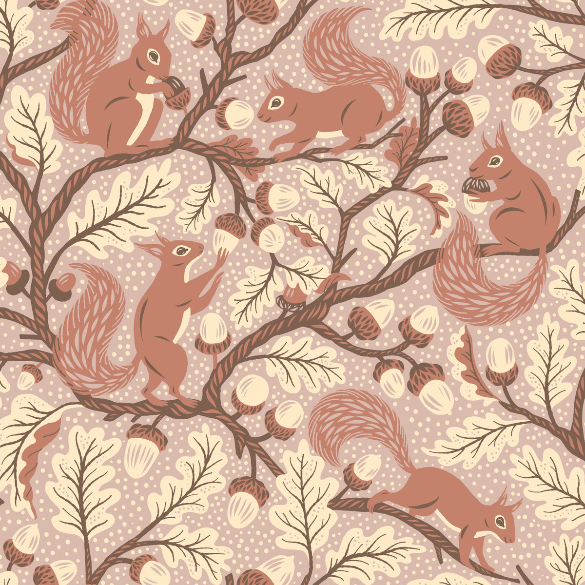 Squirrels in Oak tree Wallpaper⁠ in your room