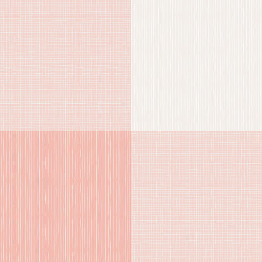 Rustic Buffalo Plaid Soft Pink Wallpaper⁠