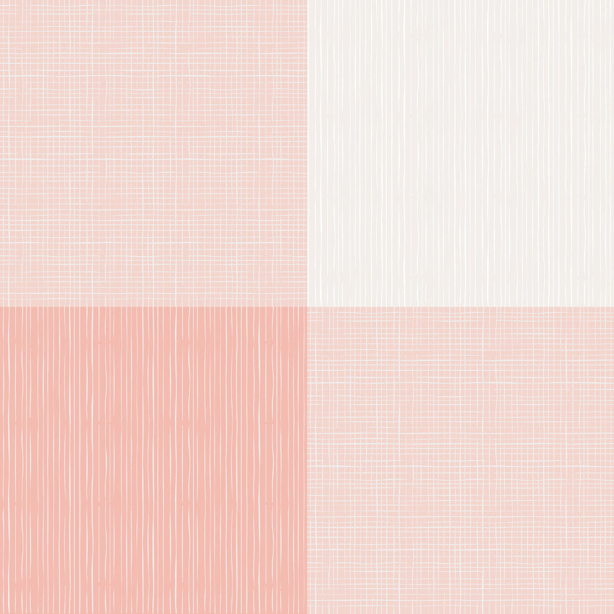 Rustic Buffalo Plaid Soft Pink Wallpaper⁠ in your room — zoomed