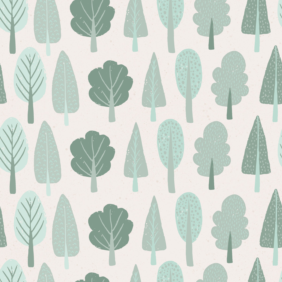 Minimalist Trees in Soft Green Enchanted Woodland Wallpaper⁠ in your room