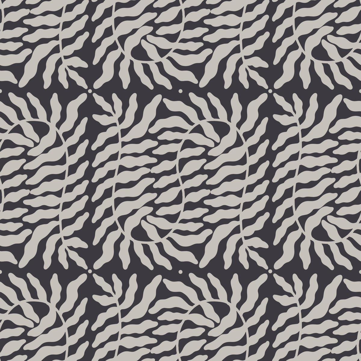 Organic Taupe Ferns Wallpaper⁠ in your room