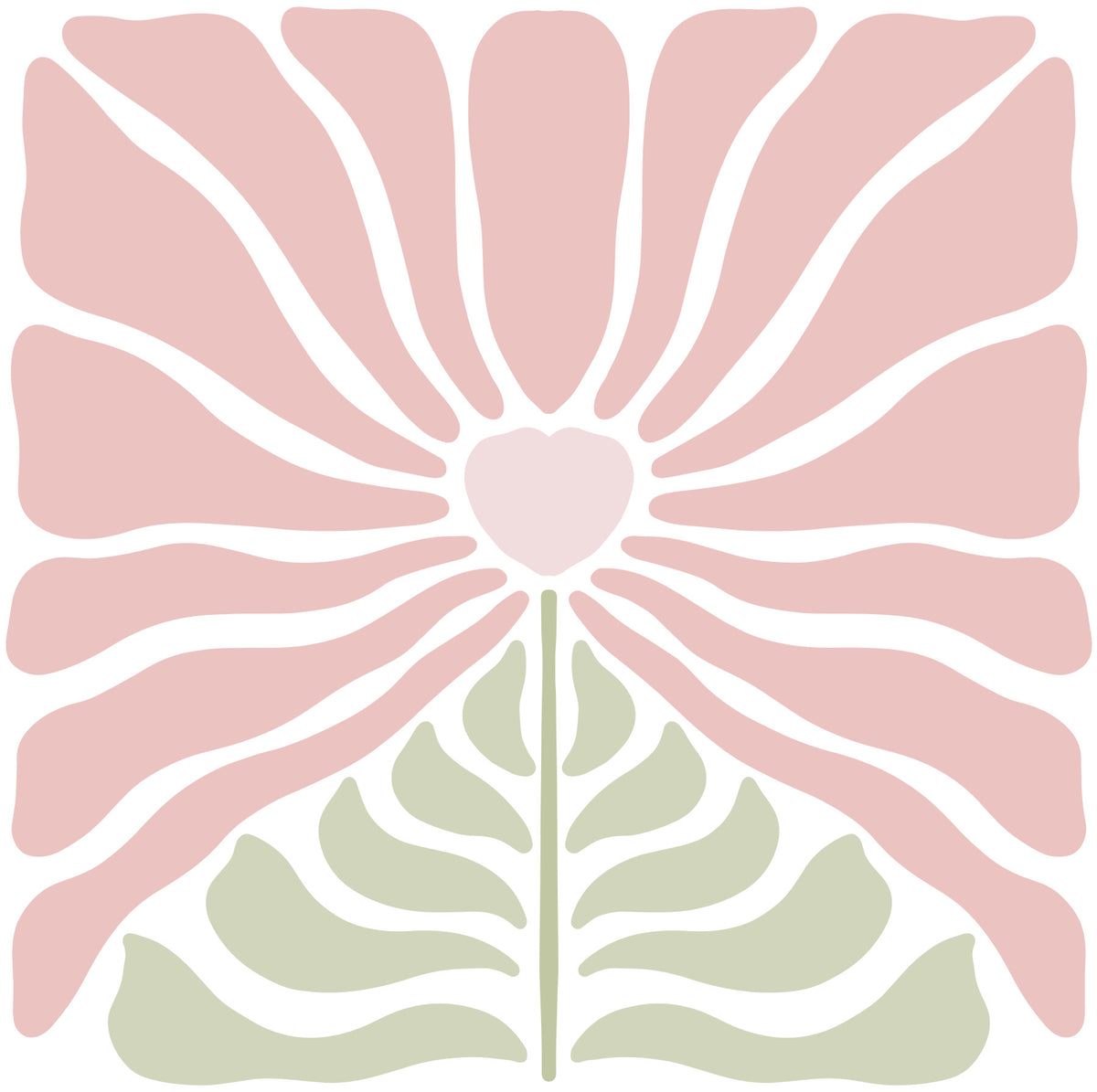 Groovy Flowers in Pink and Green Wallpaper⁠ in your room
