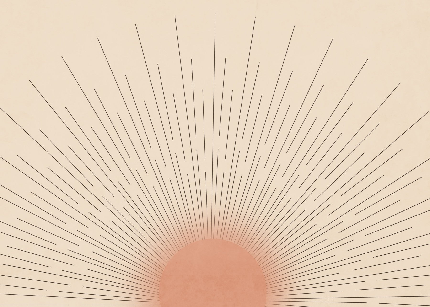Mid-Century Sun Wall Mural in your room — zoomed