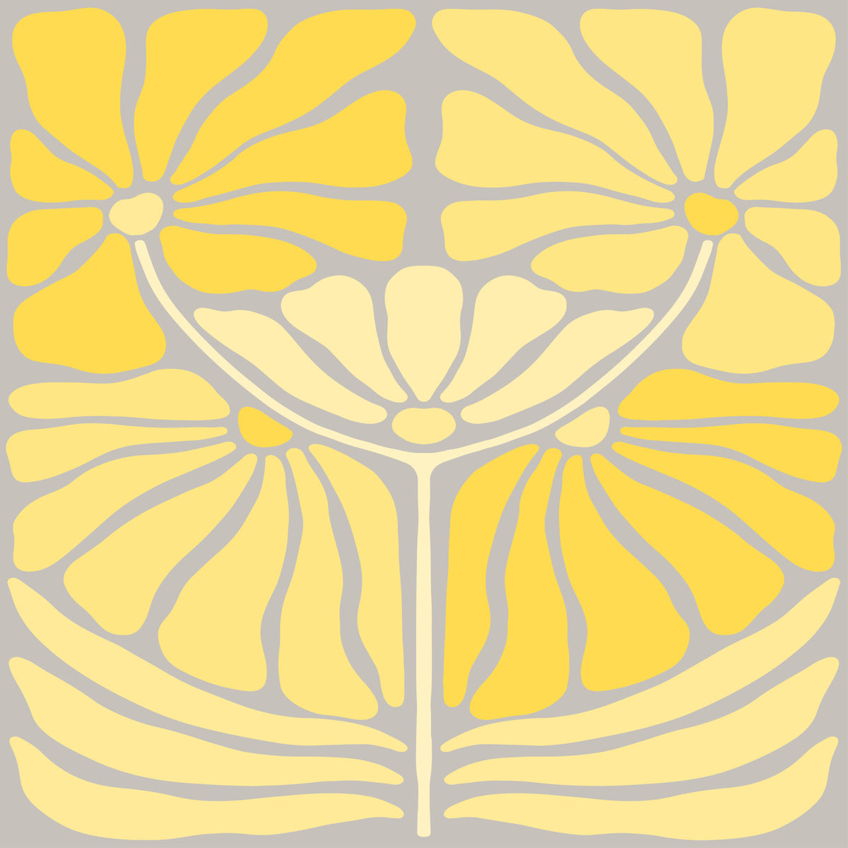 Art Deco Modern Floral Wallpaper⁠ in your room — zoomed