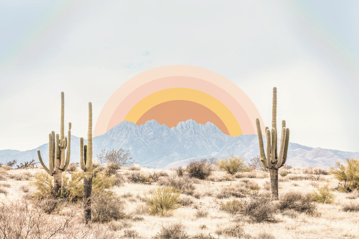 Arizona Sunrise Wall Mural in your room — zoomed