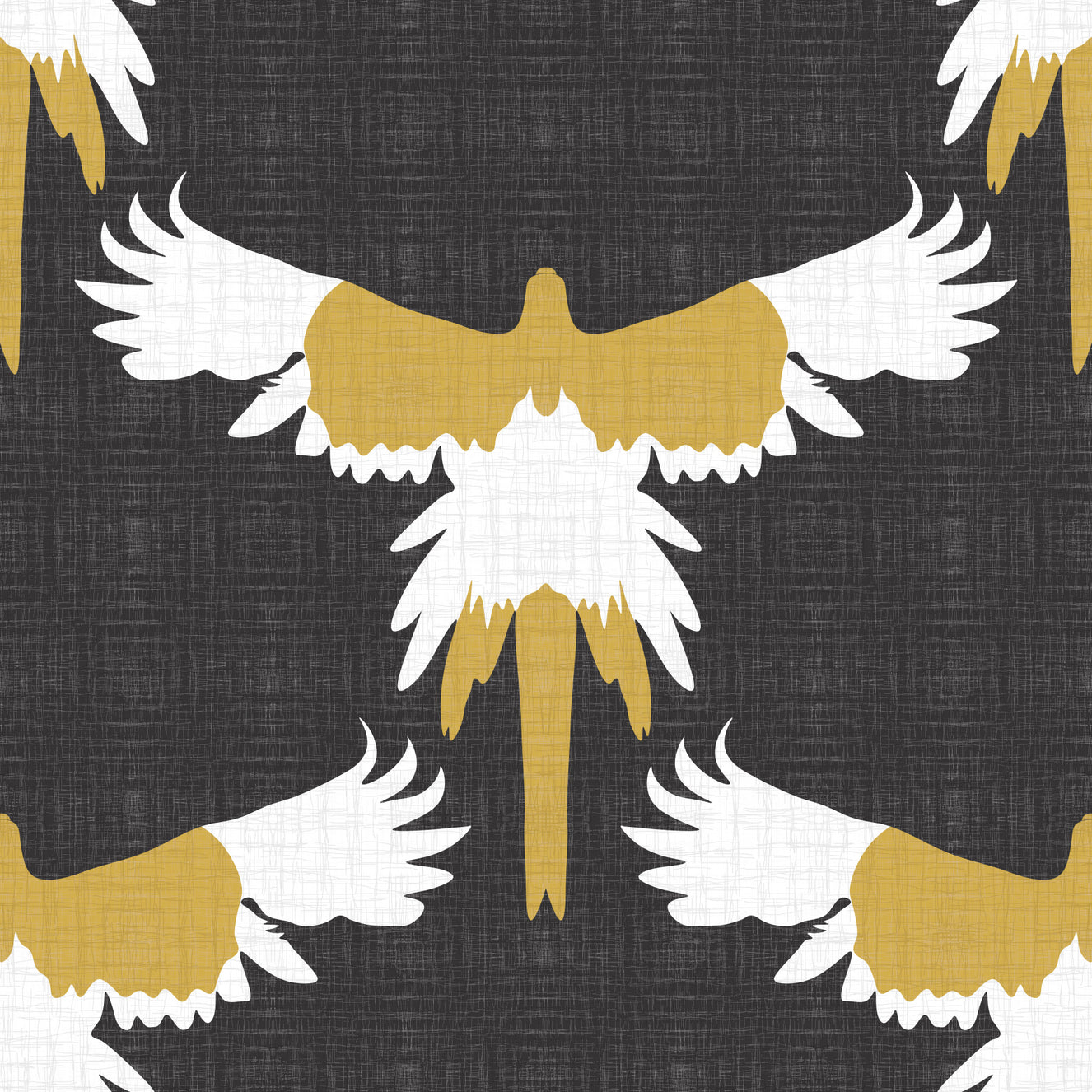 Rustic Macaw Flock Gray Wallpaper⁠