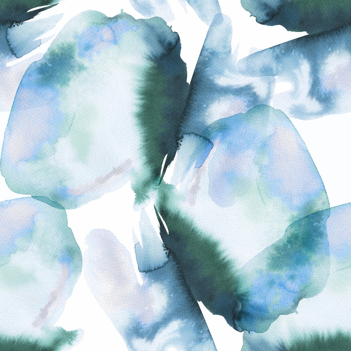 Abstract Art Landscape Blue Wall Mural in your room — zoomed