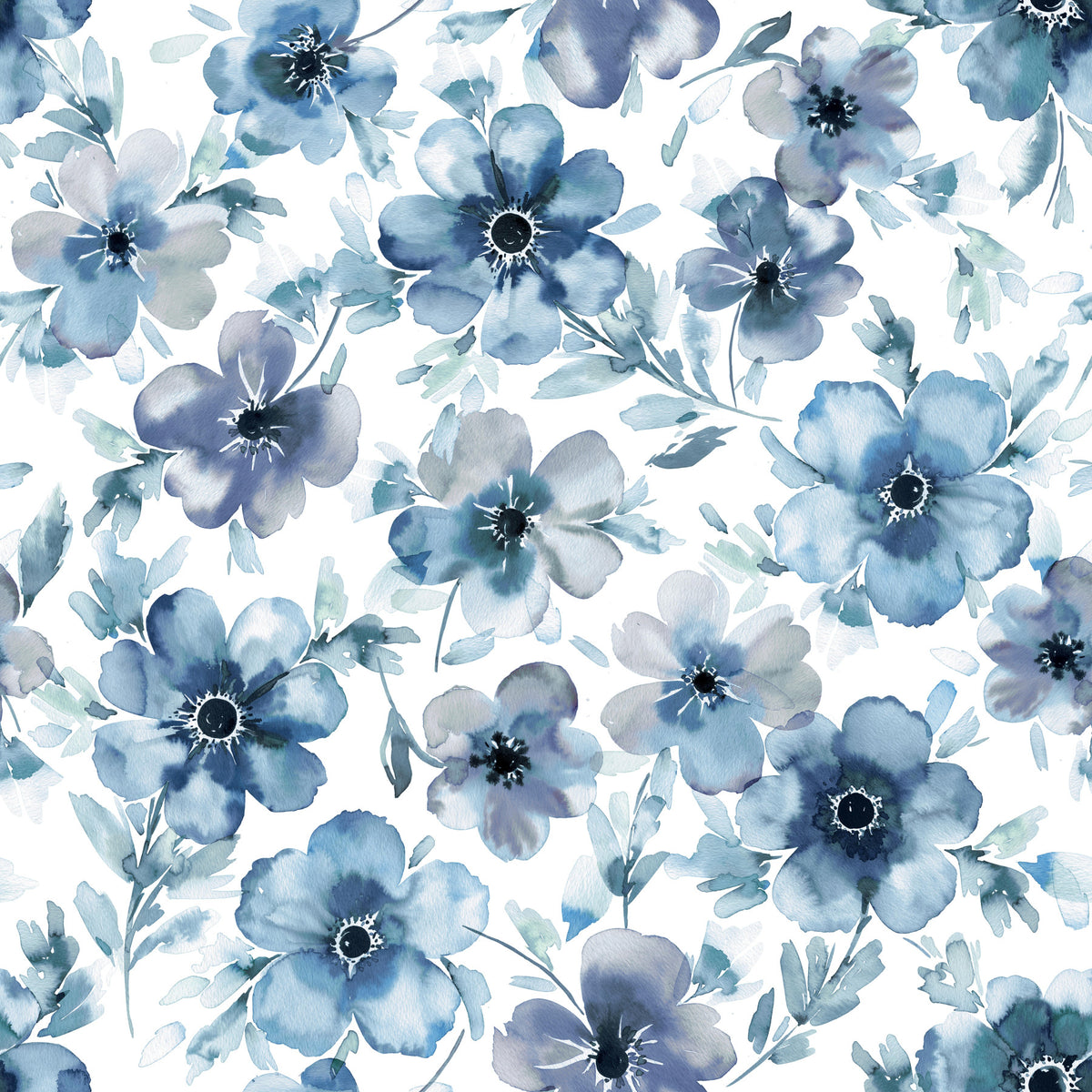 Blue Flowers Anemones  Wallpaper⁠ in your room