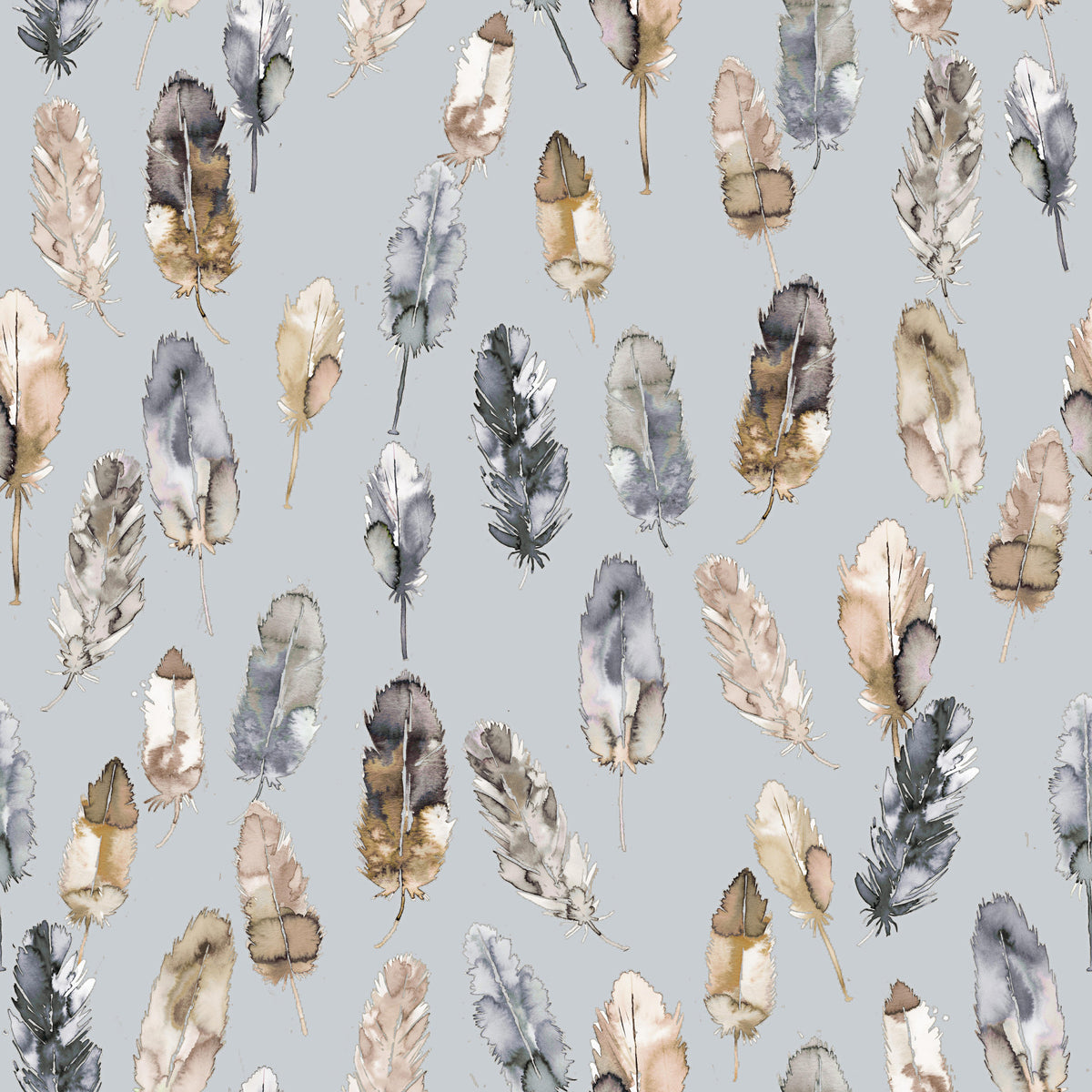 Boho Feathers Golden Silver Wallpaper⁠ in your room